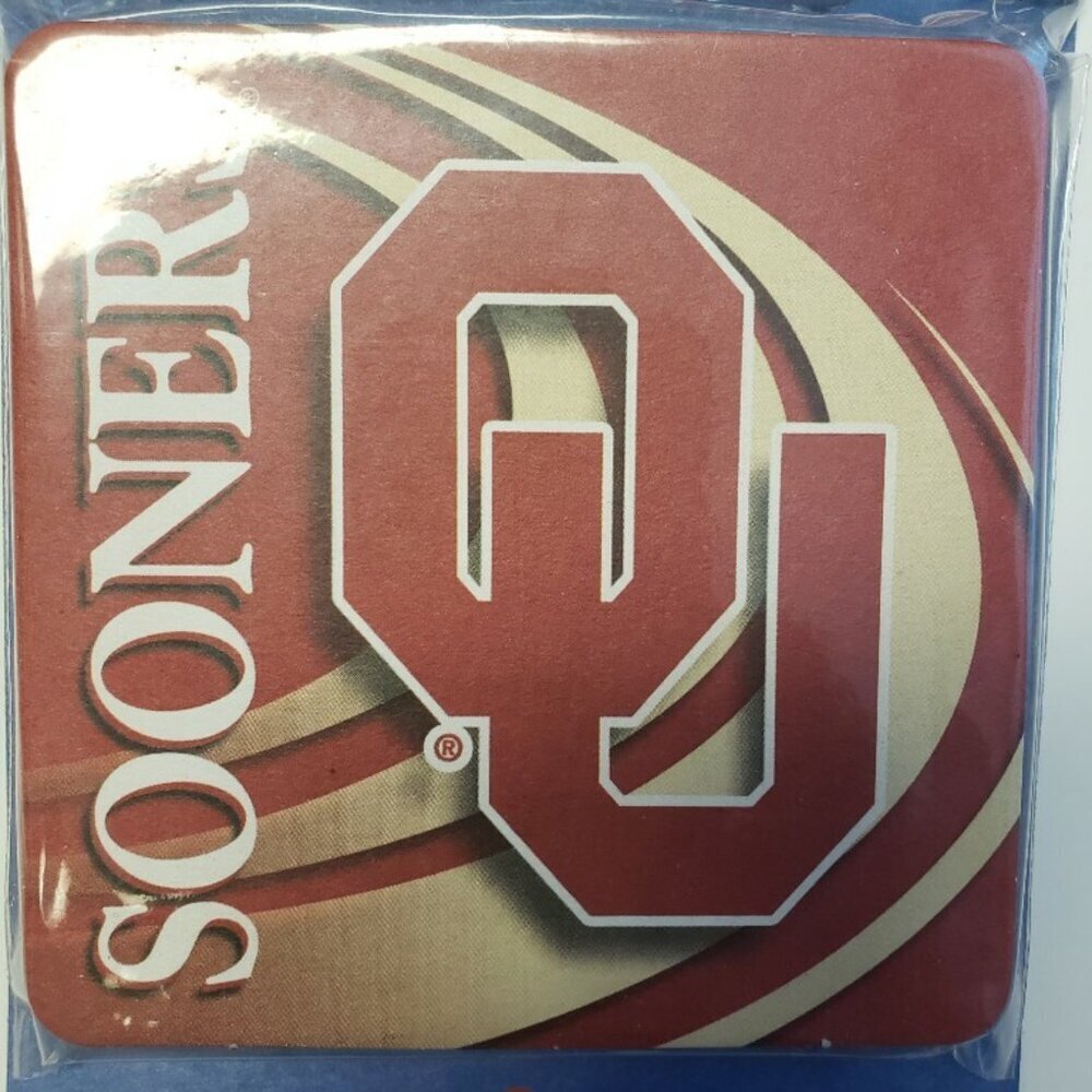 NCAA Oklahoma Sooners Lot of 2 Packs Beverage Coasters Parties Tailgating Dorms - Picture 3 of 5